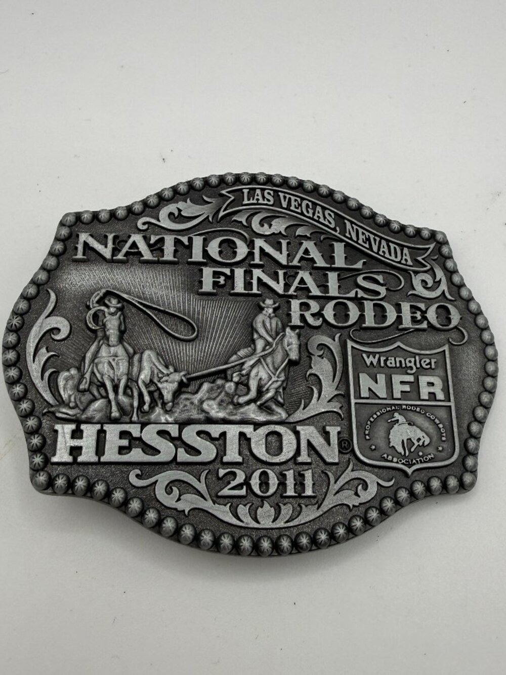 Vintage 2011 Hesston National Finals Junior Rodeo Belt Buckle
